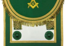 Scottish Rite Master Mason Handmade Embroidery Apron - Green