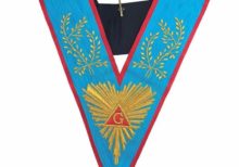 Masonic Officer's collar Memphis Misraim Worshipful Past Master Hand Emroidered
