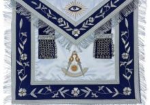 Masonic Past Master Apron Gold and Silver Hand Embroidery Apron Silk