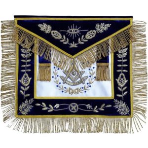 Masonic Grand Lodge Past Master Apron Hand Embroidered Bullion