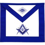 Masonic Master Mason Apron Blue With Radiant G