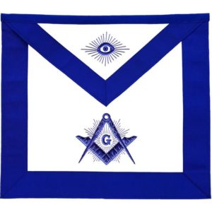 Masonic Master Mason Apron Blue With Radiant G