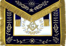 Grand Master Apron Bullion Hand Embroidered Vine Work
