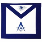 Masonic Blue Lodge Master Mason Apron Machine Embroidery Navy