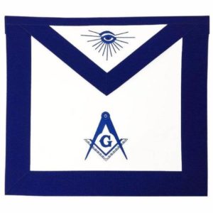 Masonic Blue Lodge Master Mason Apron Machine Embroidery Navy