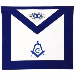 Masonic Blue Lodge Master Mason Apron Machine Embroidery Navy