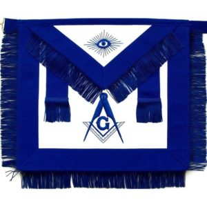 Masonic Master Mason Blue Lodge Apron With Fringe