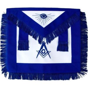 Masonic Master Mason Blue Lodge Apron Blue With Fringe