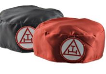 Royal Arch Ceremonial Soft Hat Red Triple Tau Features: - Made with Black and Red Satin -åÊInside leather band - Machine embroidery - Excellent quality