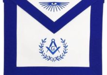 Masonic Blue Lodge Master Mason Apron Machine Embroidery Blue