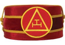 Royal Arch Masonic Triple Tau Cap Red
