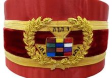 Royal Arch Grand Past High Priest PHP Bullion Hand Embroidered Red Cap