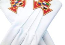 Soft Leather Masonic Gloves Past High Priest PHP Embroidery