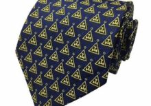 New Design Masonic Royal Arch Tie with Gold Triple Tau Freemasons Necktie