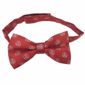 Masonic Royal Arch silk RA Bow Tie with Tau Red & White