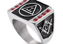 Red Zirconia Royal Arch Masonic Ring