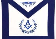 Masonic Blue Lodge Master Mason Apron Machine Embroidery Navy