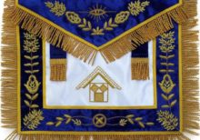 Masonic Past Master Apron Blue Bullion Hand Embroidered