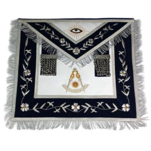 Masonic Past Master Apron Gold and Silver Hand Embroidery Apron