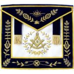 Masonic Blue Lodge Past Master Bullion Hand Embroidered Apron