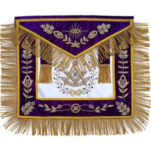 Masonic Grand Lodge Past Master Apron Bullion Hand Embroidered