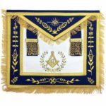 Masonic Blue Lodge Master Mason Gold Machine Embroidery Apron