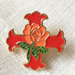 Scottish Rite Red Cross Of Constantine Rose Masonic Lapel Pin