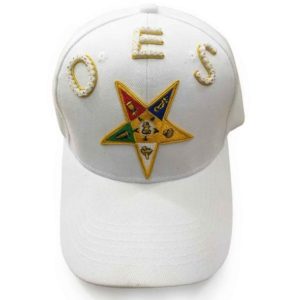 OES Order of the Eastern Star White Baseball Cap