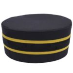 Masonic Black Cap with Gold Braid