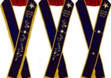 Associate Matron - Hand Embroidered OES Purple Velvet Sashes