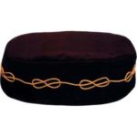 Master Mason Black Hat with Braid