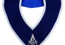 Masonic Master Mason Collar Blue Velvet Hand Embroidered