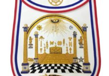 Bro. George Washington Masonic Apron Hand Embroidered Masterpiece
