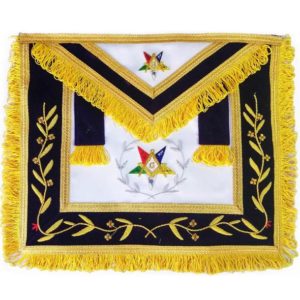 Hand Embroidered Masonic OES Worthy Patron Apron