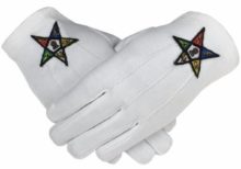 Masonic OES Order of the Eastern Star 100% Cotton Glove