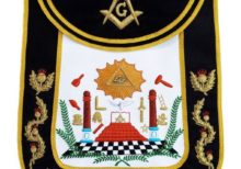 Masonic Traditional Master Mason Round Apron Bullion Hand Embroidered