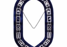 Blue Lodge Working Tools - Chain Collar - Gold/Silver on Blue + Free Case