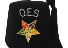Order of the Eastern Star OES Rhinestone Black Fez