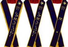 Worthy Matron - Hand Embroidered OES Purple Velvet Sashes