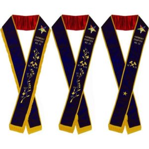 Worthy Matron - Hand Embroidered OES Purple Velvet Sashes