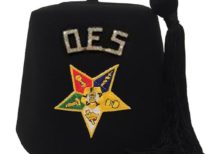 Order of the Eastern Star OES Rhinestone Black Fez