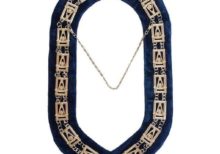 Past Master chain Collar - Gold/Silver on Blue + Free Case
