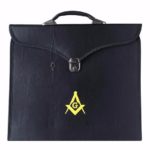 Masonic MM/WM and Provincial Full Dress Apron Yellow Square Compass Cases