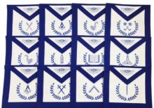 Masonic Blue Lodge Machine Embroidered Aprons