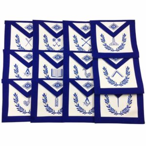 Masonic Blue Lodge Officers Aprons with Wreath