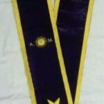 REGALIA ASSOCIATE MATRON SASH PURPLE, MASONIC ORDER OF EASTERN