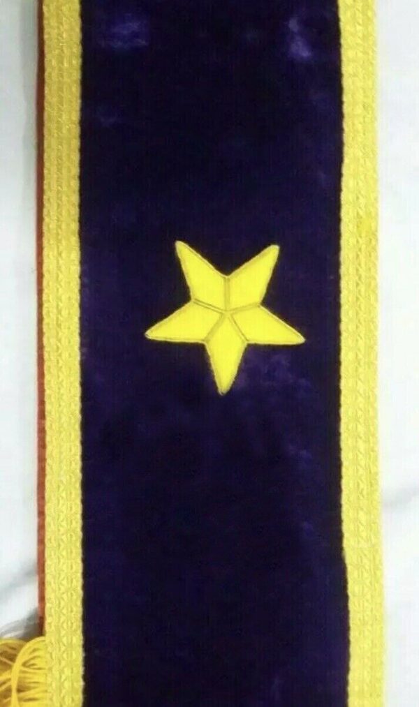 REGALIA ASSOCIATE MATRON SASH PURPLE, MASONIC ORDER OF EASTERN