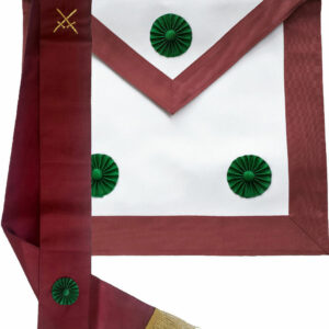 Knight Mason Hand Embroidered Sash Red