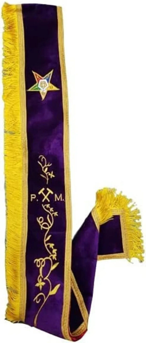 Masonic OES Order of Eastern Star PM Associate Matron Sash, OES Sashes