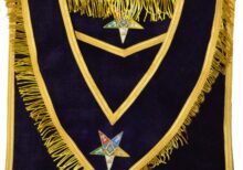 MASONIC OES HAND EMBROIDER WORTHY PATRON /MATRON APRON AND COLLAR SET